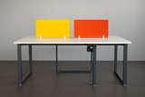 2-Seater Modular Office Workstation with Acrylic Privacy Panels – SRK Modular Furniture Co.
