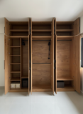 Astra Classic Wardrobe | Full-Height Modular Storage | Walnut Wood Finish | SRK Modular Furniture