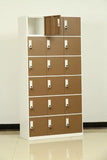 18-Door Metal Locker | Blue & White Steel Storage Cabinet | SRK Modular Furniture