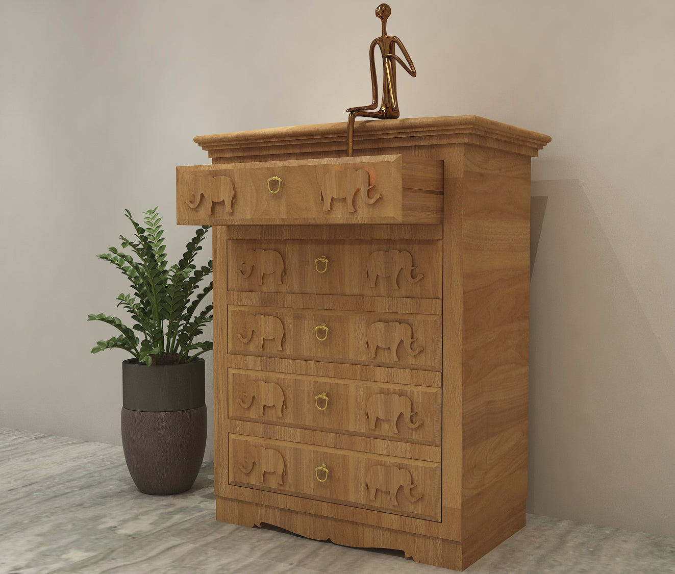 Elegant Wooden Cabinet - Perfect for Organizing and Styling Your Space