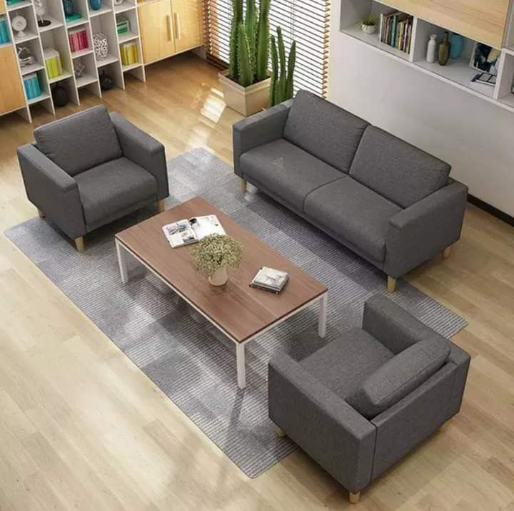 The “Aurevo Classic” White Sofa Set | Modern 3+1+1 Seater with Wooden-Top Center Table