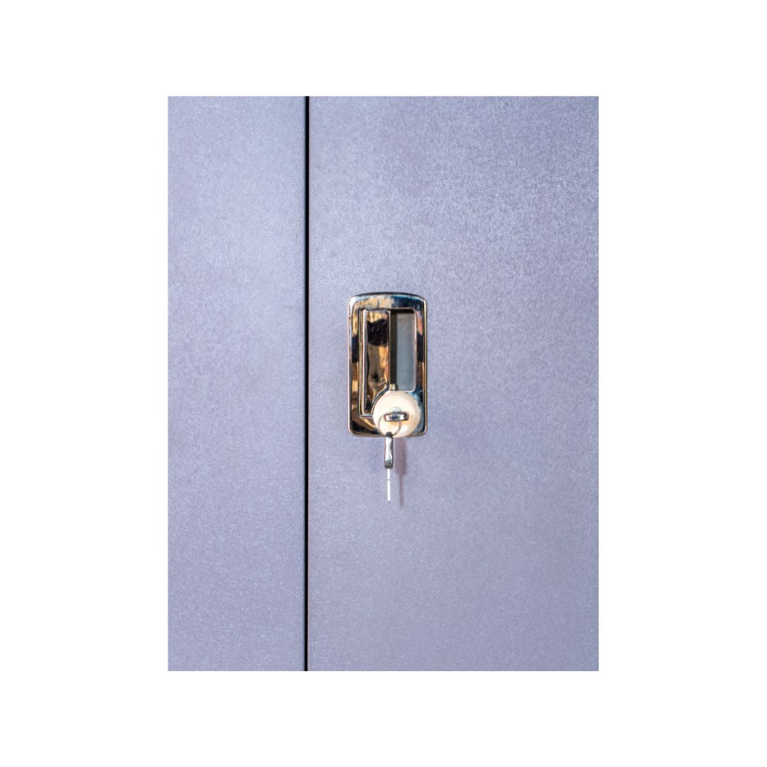 2-Door Blue Metal Almirah | Office & Industrial Steel Locker Cabinet | SRK Modular Furniture