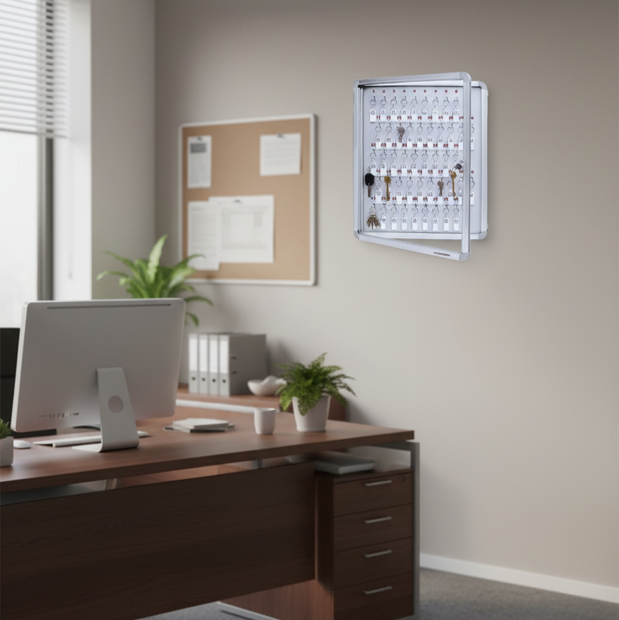 Wall-Mounted Key Storage Cabinet | 48-Key Organizer Box | SRK Modular Furniture