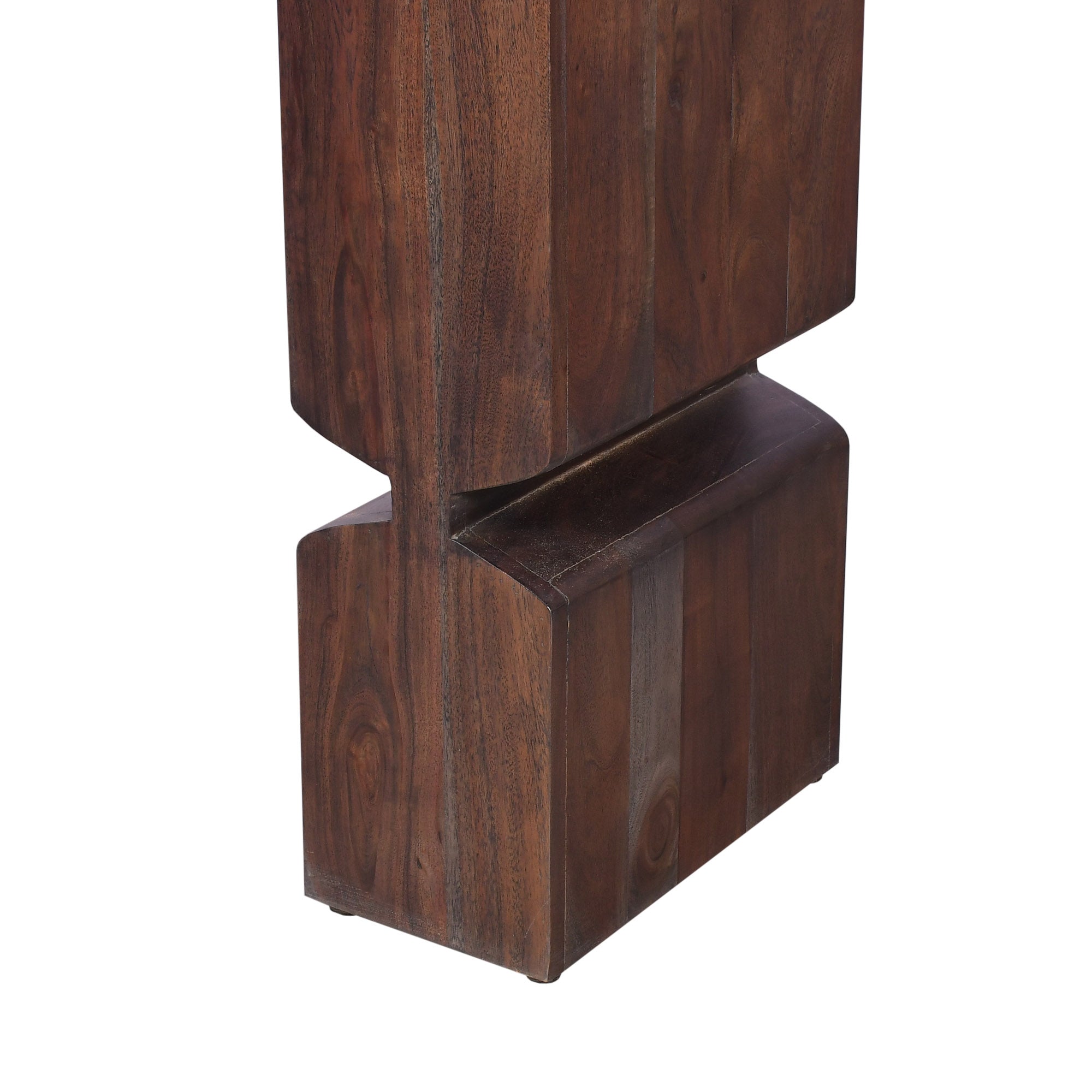 Modern Solid Wood Console Table  Sculptural Design