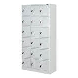 Industrial 18-Door Locker Cabinet | Heavy-Duty Steel Storage | SRK Steel Furniture