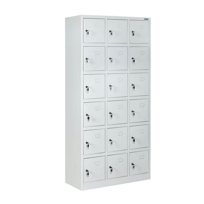 Industrial 18-Door Locker Cabinet | Heavy-Duty Steel Storage | SRK Steel Furniture