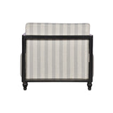 Modern Striped Fabric Armchair Contemporary Accent Chair