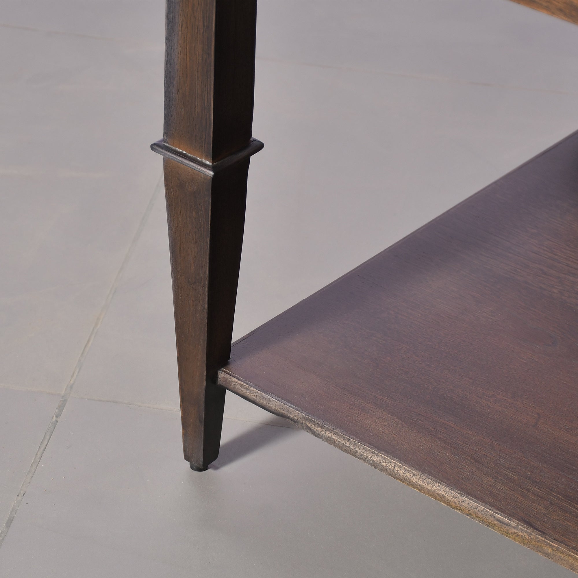 Elegant Wood Accent Table with Lower Shelf