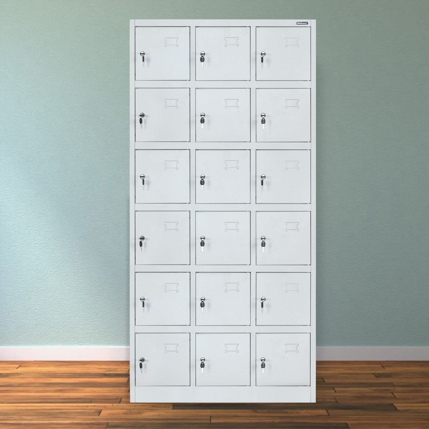 Industrial 18-Door Locker Cabinet | Heavy-Duty Steel Storage | SRK Steel Furniture