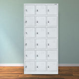 Industrial 18-Door Locker Cabinet | Heavy-Duty Steel Storage | SRK Steel Furniture