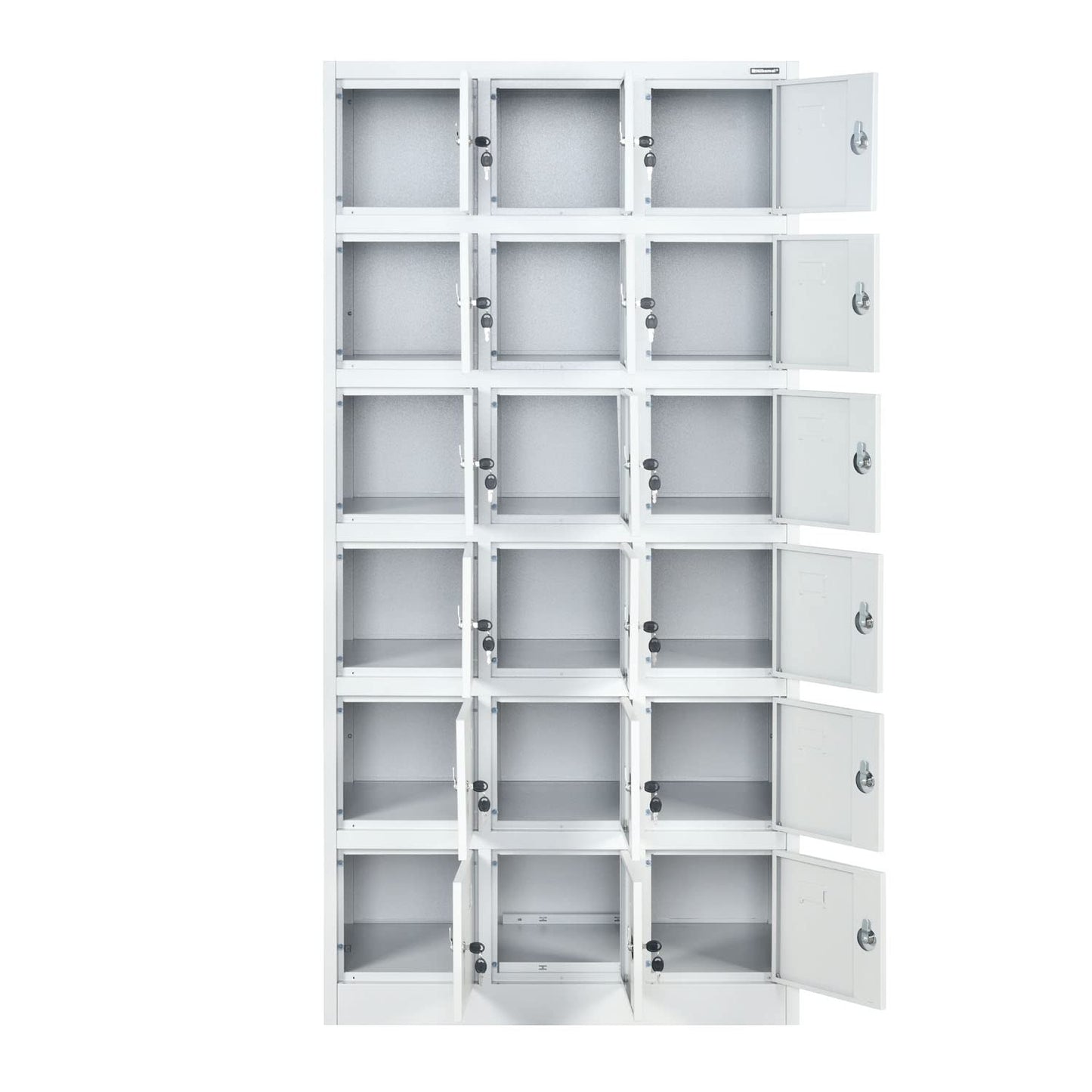 Industrial 18-Door Locker Cabinet | Heavy-Duty Steel Storage | SRK Steel Furniture