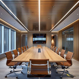 Modern Conference Table – Maple Finish with Aluminum Base | SRK Modular Furniture Co.