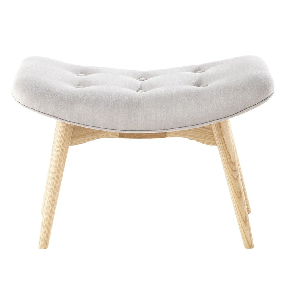 Curved Black Ottoman Stool | Modern Lounge Footrest | Theom Living