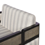Modern Striped Fabric Armchair Contemporary Accent Chair