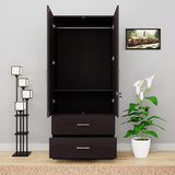 Aveline Compact Wardrobe with Mirror & Drawers | Ocean Blue Matte Finish | SRK Modular Furniture