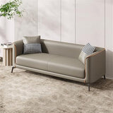 Vittoro Fusion Sofa | Tan Leather & Checkered Fabric Designer Sofa | Theom Living