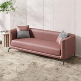 Vittoro Fusion Sofa | Tan Leather & Checkered Fabric Designer Sofa | Theom Living