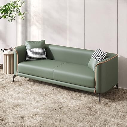 Vittoro Fusion Sofa | Tan Leather & Checkered Fabric Designer Sofa | Theom Living
