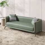 Vittoro Fusion Sofa | Tan Leather & Checkered Fabric Designer Sofa | Theom Living