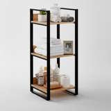 Industrial 3-Tier Wooden & Metal Shelf | Modern Display & Storage Rack | Theom Living