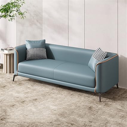 Vittoro Fusion Sofa | Tan Leather & Checkered Fabric Designer Sofa | Theom Living