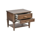 Rustic Wooden Side Table with Storage  Elegant & Functional