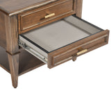 Rustic Wooden Side Table with Storage  Elegant & Functional