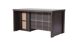 Executive Office Desk – Dark Wenge Finish with Beige Accents | SRK Modular Furniture Co.