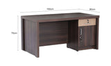 Executive Office Desk – Dark Wenge Finish with Beige Accents | SRK Modular Furniture Co.
