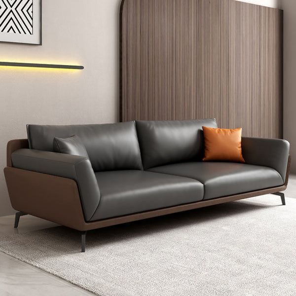Aristo Luxe Leather Sofa | Modern Wooden Frame Sofa | Theom Living