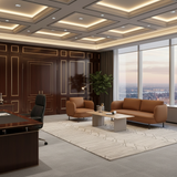 The Aurex Executive Office Set | Premium Desk, Lounge Sofa & Center Table Combo