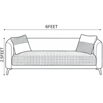 Vittoro Fusion Sofa | Tan Leather & Checkered Fabric Designer Sofa | Theom Living