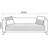 Vittoro Fusion Sofa | Tan Leather & Checkered Fabric Designer Sofa | Theom Living