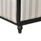 Modern Striped Fabric Armchair Contemporary Accent Chair