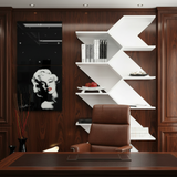 The Zyra Z-Frame Modern Wall Bookshelf | Designer Display Rack in Matte Black Finish