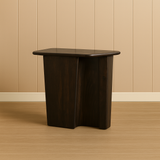 Asymmetrical Triangular Wooden Side Table Collection