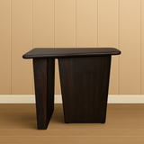 Asymmetrical Triangular Wooden Side Table Collection