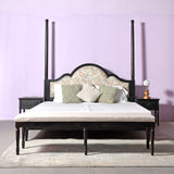 Elegant Wooden Four-Poster Bed – Handcrafted Luxury for Your Bedroom