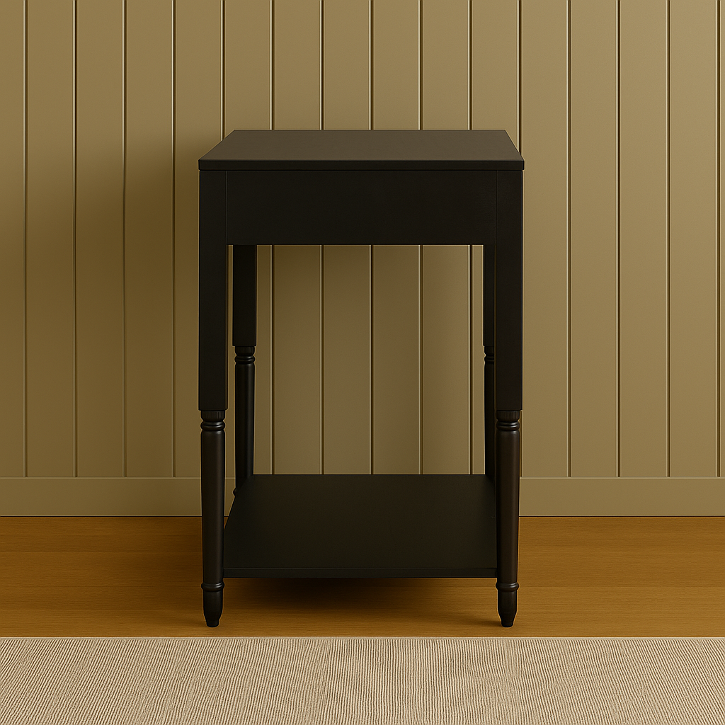 Noir Elegance Bedside Table Collection