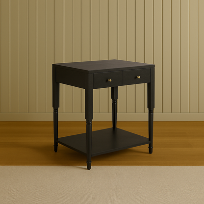 Noir Elegance Bedside Table Collection