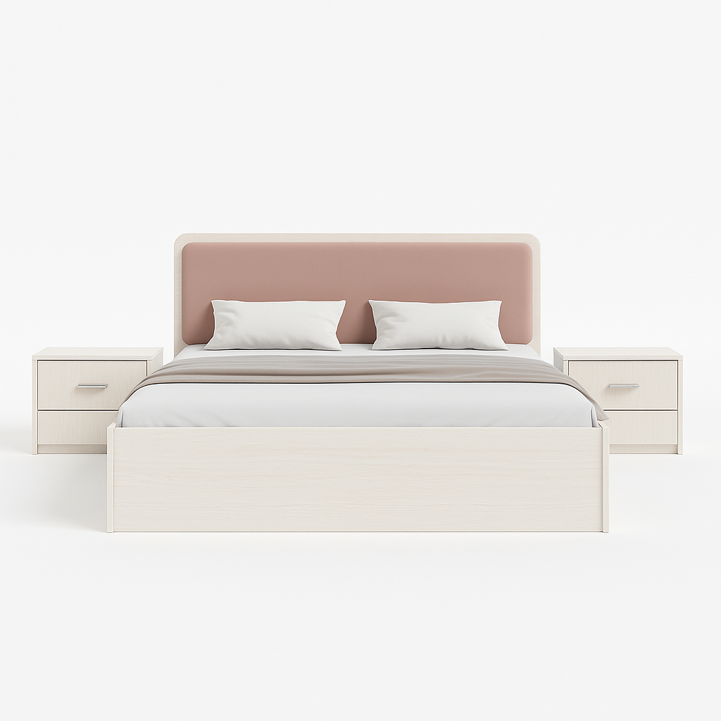 Ivory Bliss Bed with Nightstands