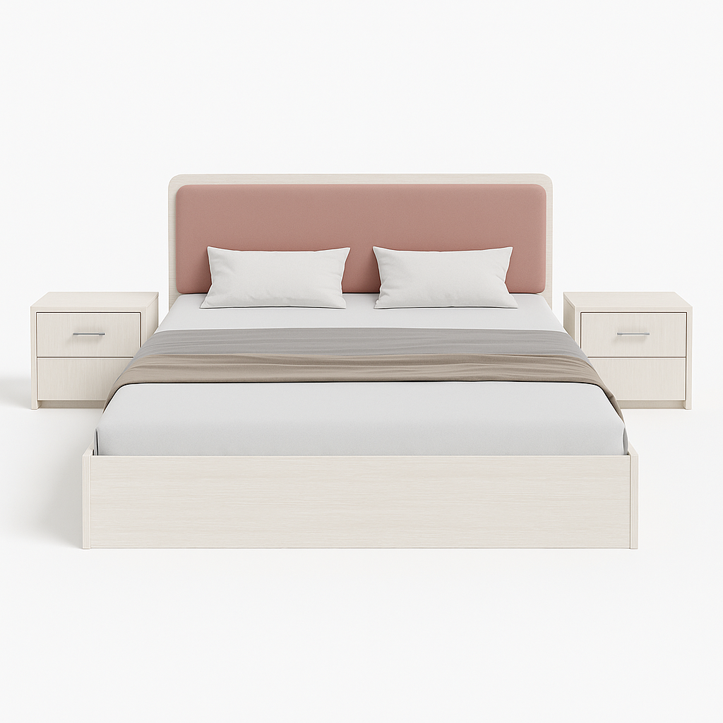 Ivory Bliss Bed with Nightstands