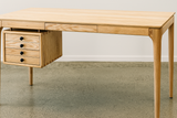Scandinavian Solid Wood Office Desk with Storage Drawers