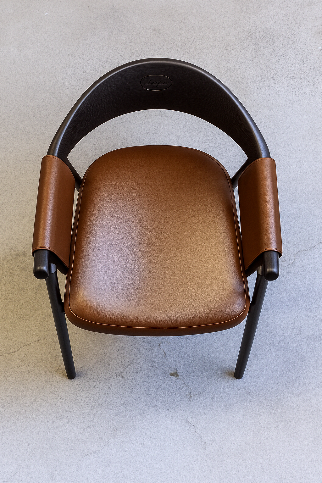 Modern Designer Accent Chair | Black & Brown Upholstered Dining / Office Chair | SRK Modular Furniture