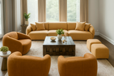 The “Terrana Modular” Sofa Set | Luxury Terracotta Sectional with Lounge Chair & Ottoman