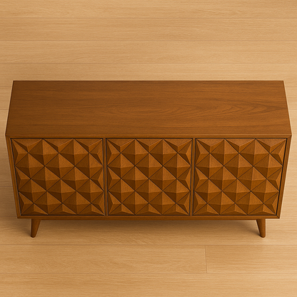 GeoPattern Mid-Century Wooden Sideboard