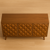 GeoPattern Mid-Century Wooden Sideboard