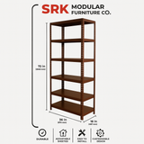 Heavy-Duty Metal Storage Rack | 5-Tier Industrial Steel Shelving Unit | SRK Modular Furniture