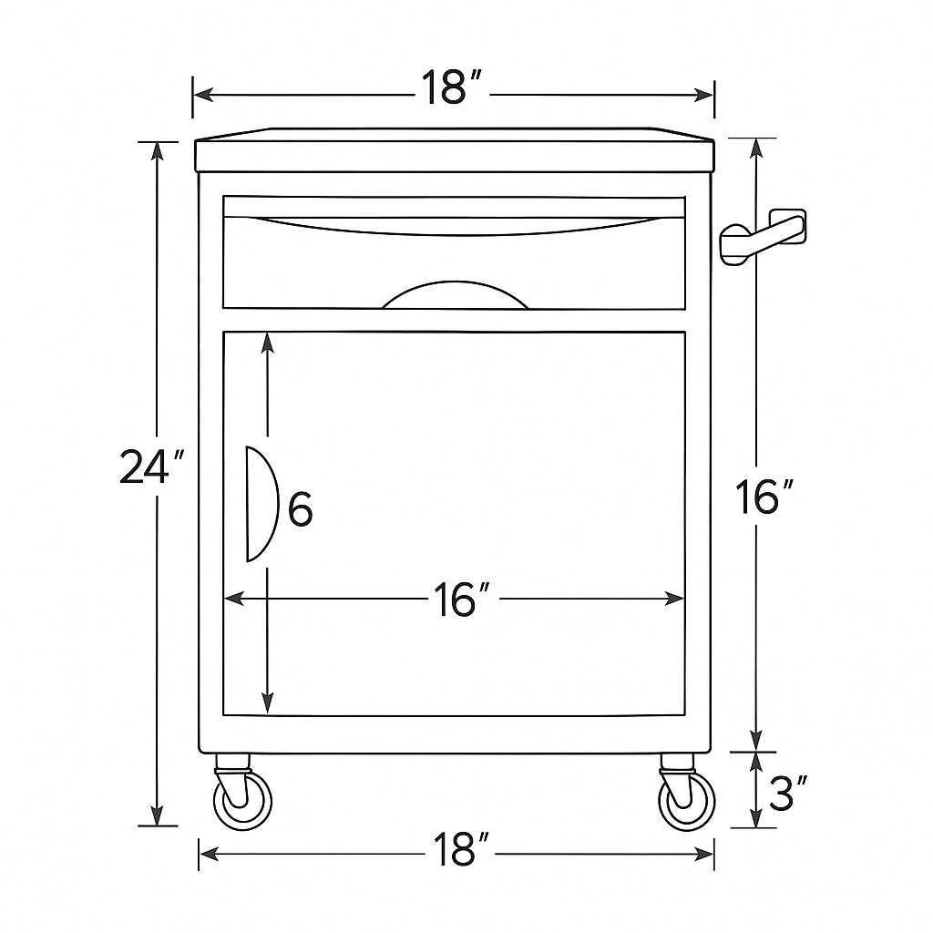 Hospital Bedside Locker | Medical Bedside Cabinet | SRK Modular Furniture