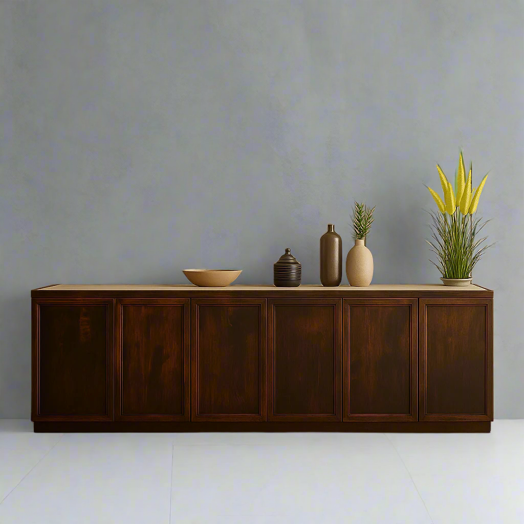 Sideboard Walnut Finish Style Dressers Storage